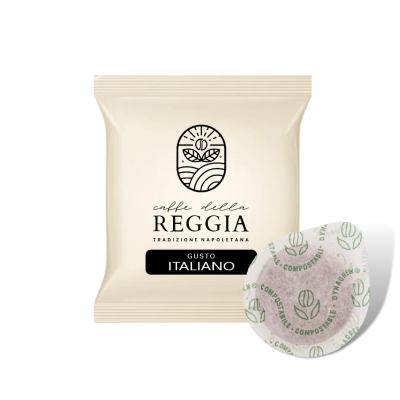 Confezione Cialde Caffè Della Reggia Gusto Italiano ESE 44mm. Espresso equilibrato tostato a legna di quercia